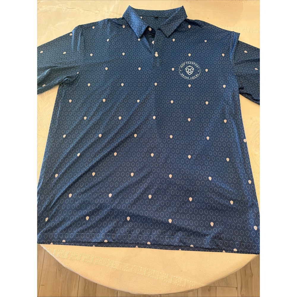 Hop Passport / Drink Local Golf Style Polo XXL